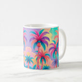 Farbige Palmen Kaffeetasse (VorderseiteRechts)