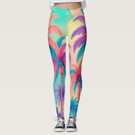 Farbige Palmen Leggings