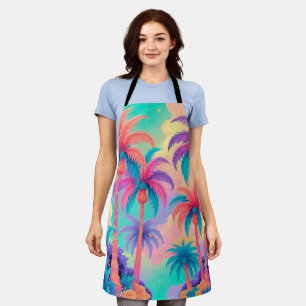 Farbige Palmen Schürze