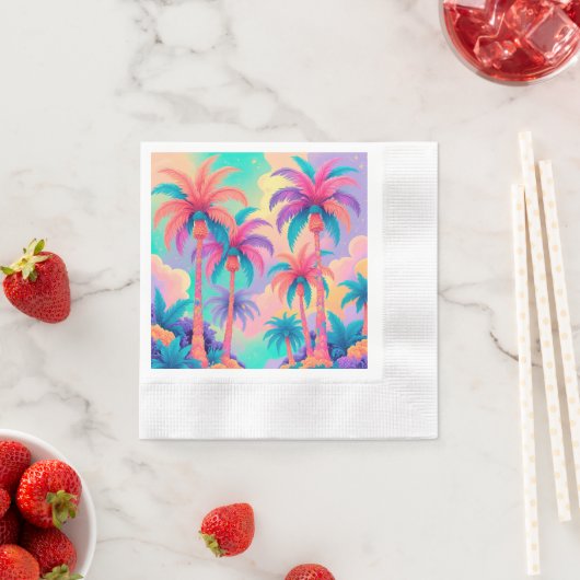Farbige Palmen Serviette (Beispiel)