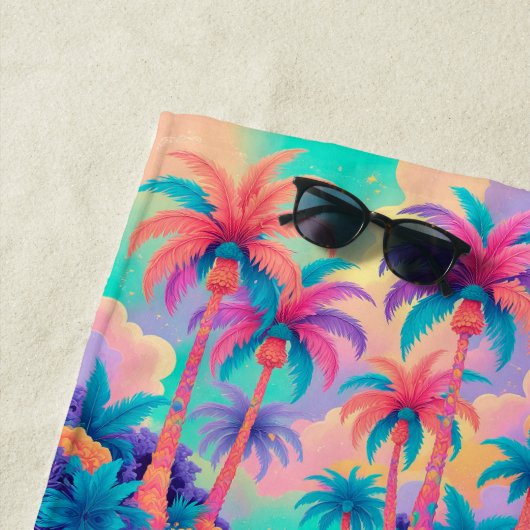 Farbige Palmen Strandtuch (Beispiel)