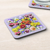 Farbige Pansy-Anzeige Getränkeuntersetzer (Linke Seite)