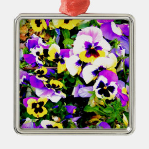 Farbige Pansy-Blume Thunder_Cove Ornament Aus Metall