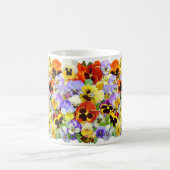 Farbige Pansy Collage Kaffeetasse (Mittel)