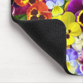 Farbige Pansy Collage Mousepad (Ecke)