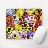 Farbige Pansy Collage Mousepad (Mit Mouse)