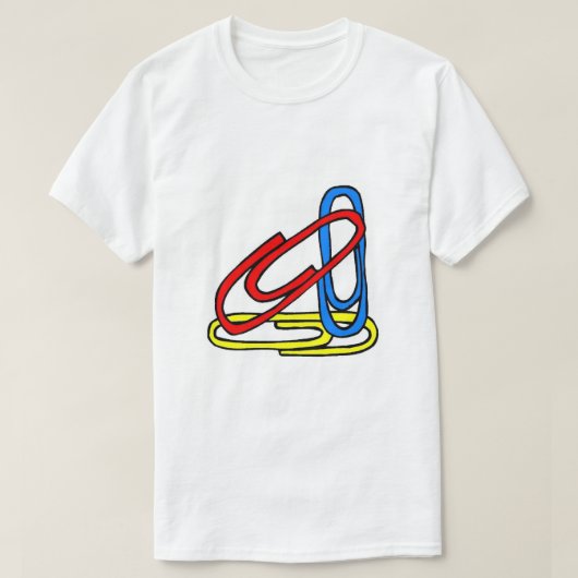 Farbige Paperclips T-Shirt (Design vorne)