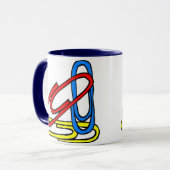 Farbige Paperclips Tasse (Vorderseite Links)