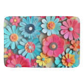 Farbige Papier Blumenkunst Badematte (Vorderseite)