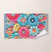 Farbige Papier Blumenkunst Badhandtuch Set (Handtuch)