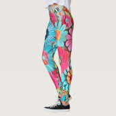 Farbige Papier Blumenkunst Leggings (Links)