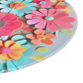 Farbige Papier Blumenkunst Schneidebrett (Ecke)