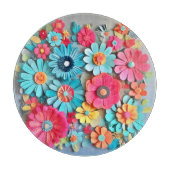 Farbige Papier Blumenkunst Schneidebrett (Vorderseite)