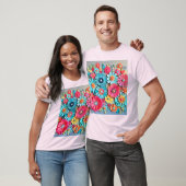 Farbige Papier Blumenkunst T-Shirt (Unisex)