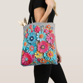 Farbige Papier Blumenkunst Tasche