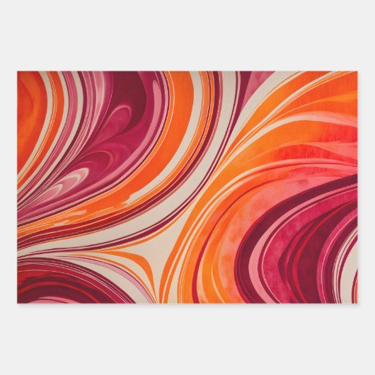 Farbige Papierhandtücher aus Marmor Geschenkpapier Set (Vorderseite 3)