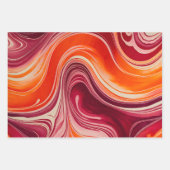 Farbige Papierhandtücher aus Marmor Geschenkpapier Set (Vorderseite)