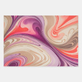 Farbige Papierhandtücher aus Marmor Geschenkpapier Set (Vorderseite)