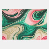 Farbige Papierhandtücher aus Marmor Geschenkpapier Set (Vorderseite 3)