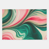 Farbige Papierhandtücher aus Marmor Geschenkpapier Set (Vorderseite)