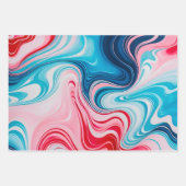 Farbige Papierhandtücher aus Marmor Geschenkpapier Set (Vorderseite 2)