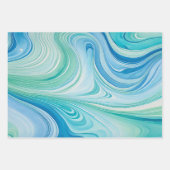 Farbige Papierhandtücher aus Marmor Geschenkpapier Set (Vorderseite)