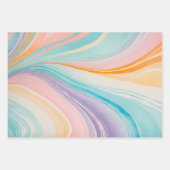 Farbige Papierhandtücher aus Marmor Geschenkpapier Set (Vorderseite 3)