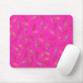 Farbige Papierklammern auf Rosa Mousepad (Mit Mouse)