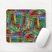 Farbige Papierklammern Mousepad (Mit Mouse)
