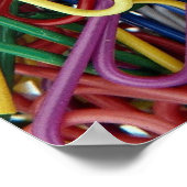 Farbige Papierklammern Poster (Ecke)