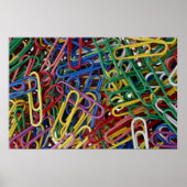 Farbige Papierklammern Poster (Vorne)