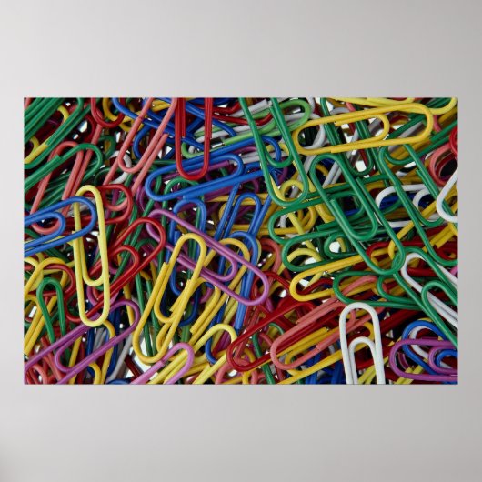 Farbige Papierklammern Poster (Vorne)