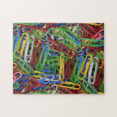 Farbige Papierklammern Puzzle (Horizontal)