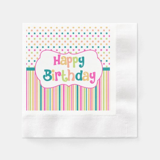 Farbige Papierservietten (Vorderseite)