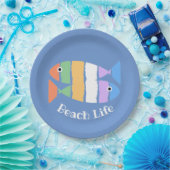 Farbige Papiertafel für doppelte Fische Pappteller (Party)