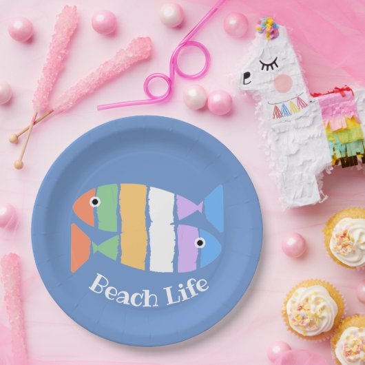 Farbige Papiertafel für doppelte Fische Pappteller (Party)