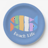 Farbige Papiertafel für doppelte Fische Pappteller (Vorderseite)