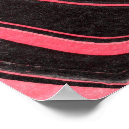 Farbige Papiertexturen aus rotem Marmor auf weißem Poster (Ecke)