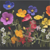 Farbige Pappi und andere Blume Aufkleber (Vorderseite)