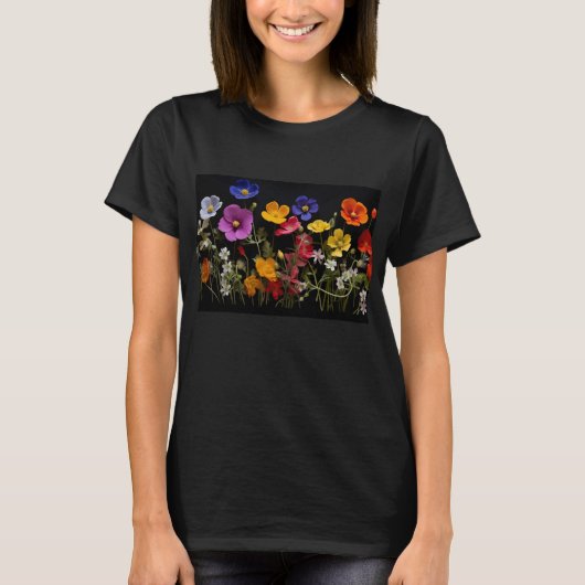 Farbige Pappi und andere Blume T-Shirt (Vorderseite)