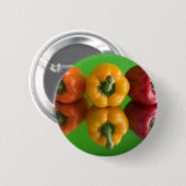 farbige Paprika Button (Vorne & Hinten)
