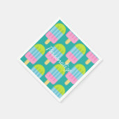 Farbige Paprikaschoten aus Pappeis Serviette (Ecke)