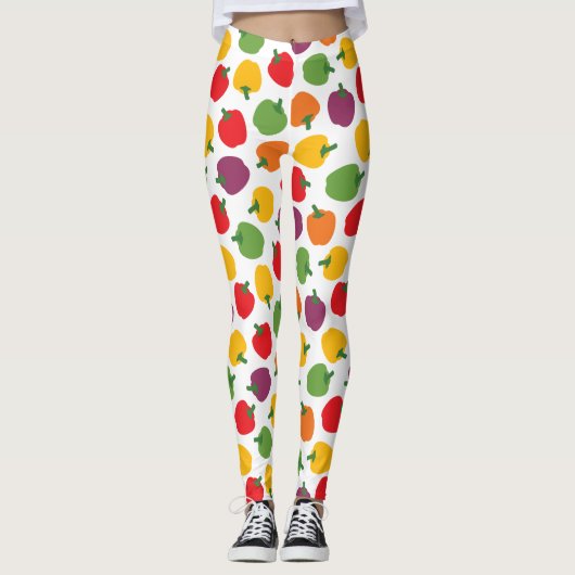 Farbige Paprikaschoten Leggings (Vorderseite)