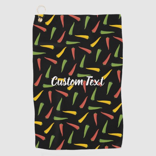 Farbige Paprikaschoten Muster Golf Handtuch (Vorderseite)