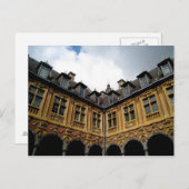 Farbige Pariser Fenster Postkarte (Vorne/Hinten)