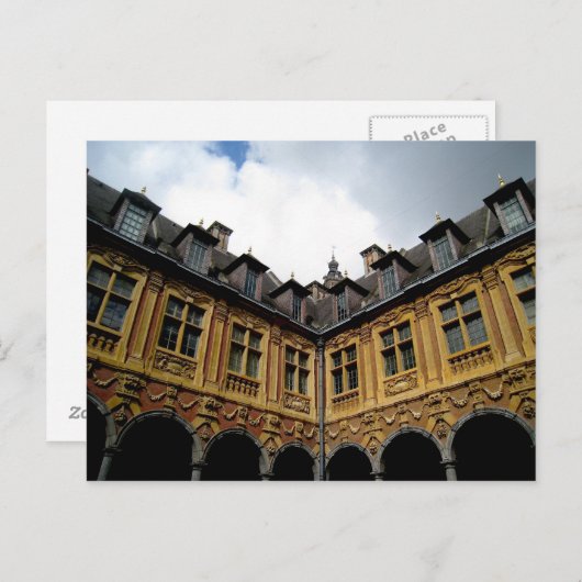 Farbige Pariser Fenster Postkarte (Vorne/Hinten)