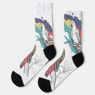 Farbige Parrot-Graphic-Socken Socken