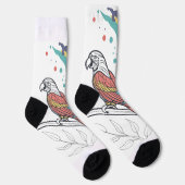 Farbige Parrot-Graphic-Socken Socken (Rechts)
