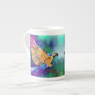 Farbige Parrot-Tasse Porzellantasse