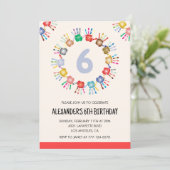 Farbige Party Einladungen (Stehend Vorderseite)